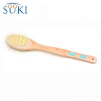 Professional manufacturer bath brush bamboo wooden long handle