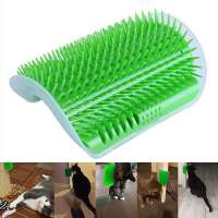 Pet Self Grooming Tool Hair Removal Massage Comb Wall Mounted Cat Scrather