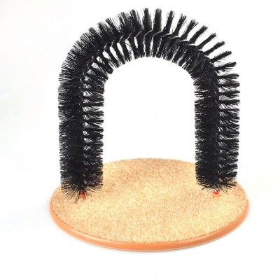 Funny Cats & Kittens Purrfect Arch Self-Groomer Bristles and Massager Scratcher Pet Play Toys